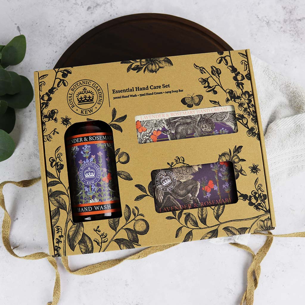 Kew Gardens Lavender and Rosemary Essential Hand Care Gift Box