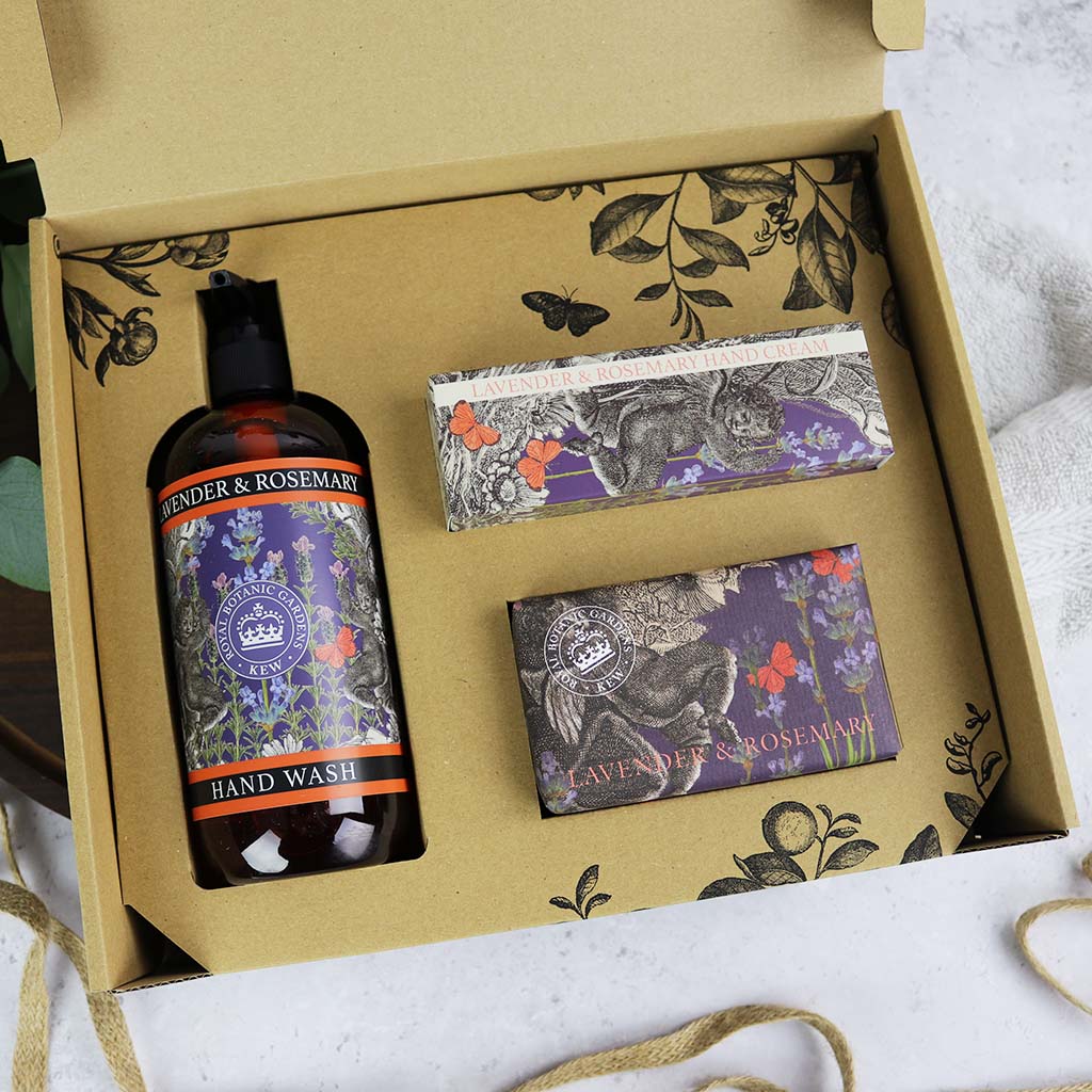 Kew Gardens Lavender and Rosemary Essential Hand Care Gift Box