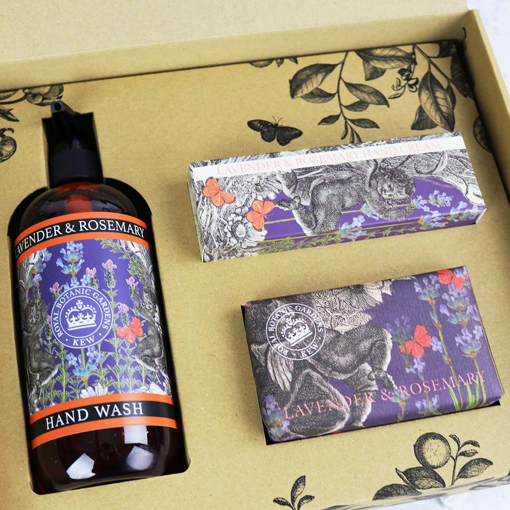 Kew Gardens Lavender and Rosemary Essential Hand Care Gift Box