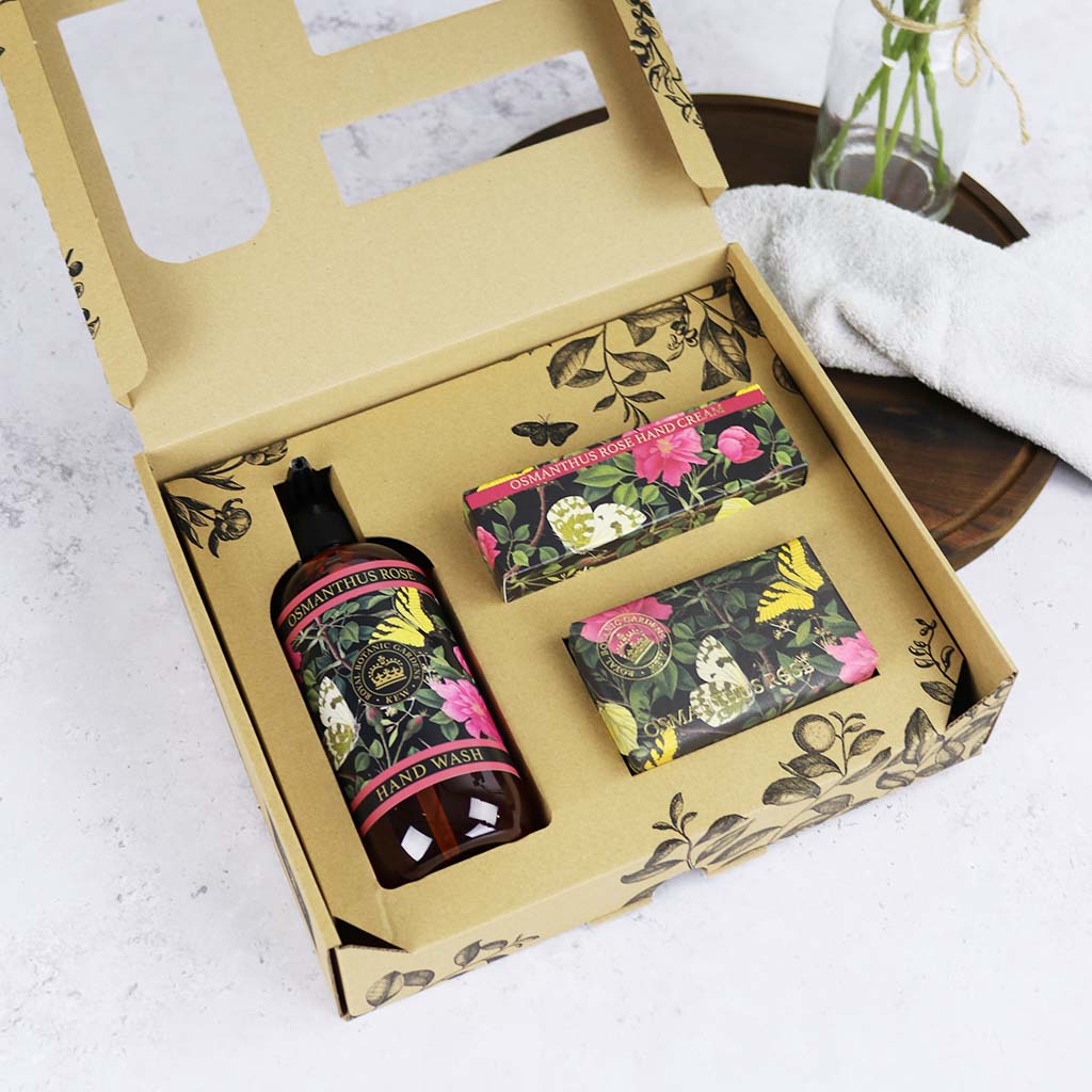 Kew Gardens Osmanthus Rose Essential Hand Care Gift Box