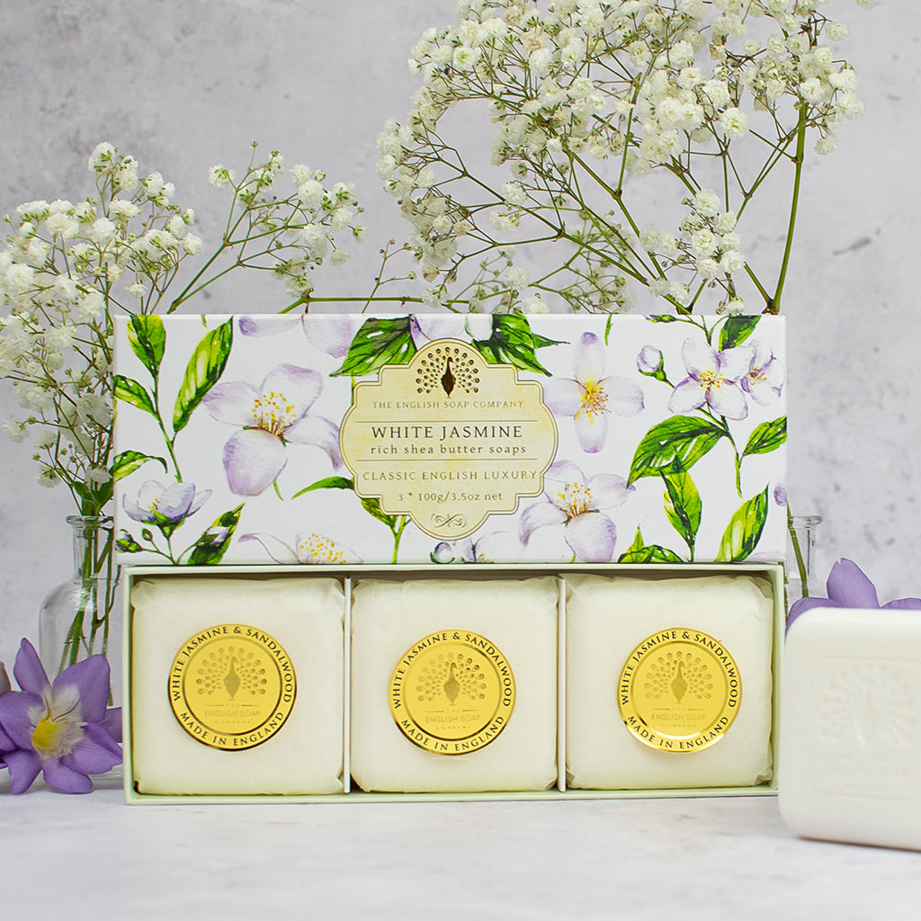 White Jasmine Triple Soap Gift Box