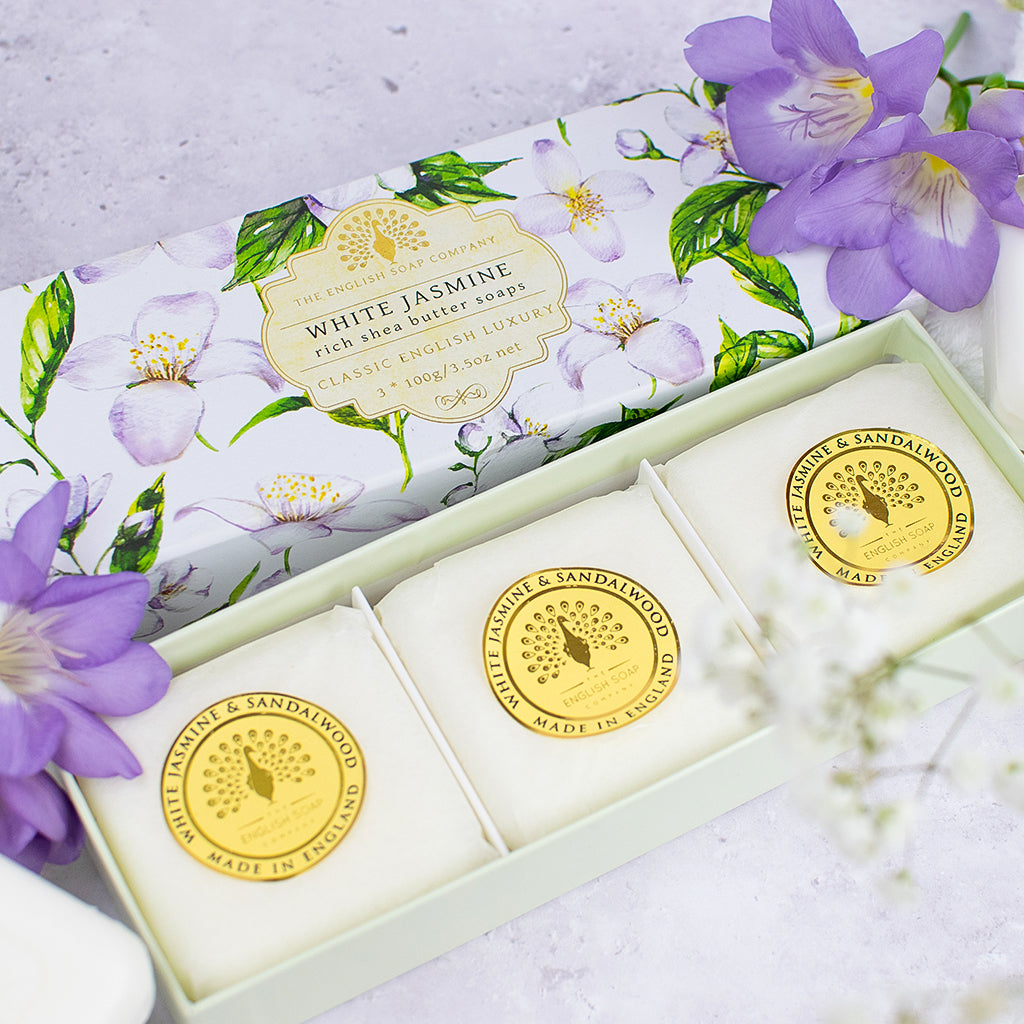 White Jasmine Triple Soap Gift Box