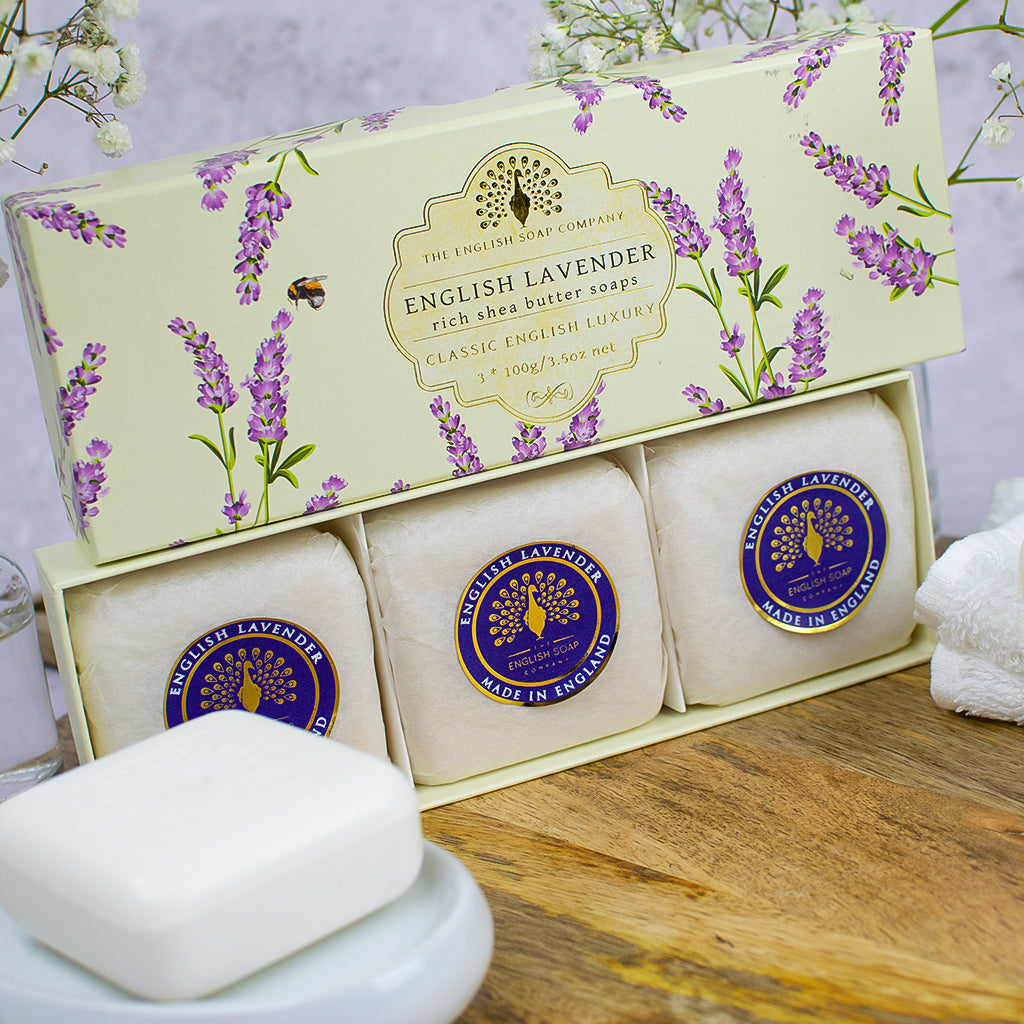 English Lavender Triple Soap Gift Box