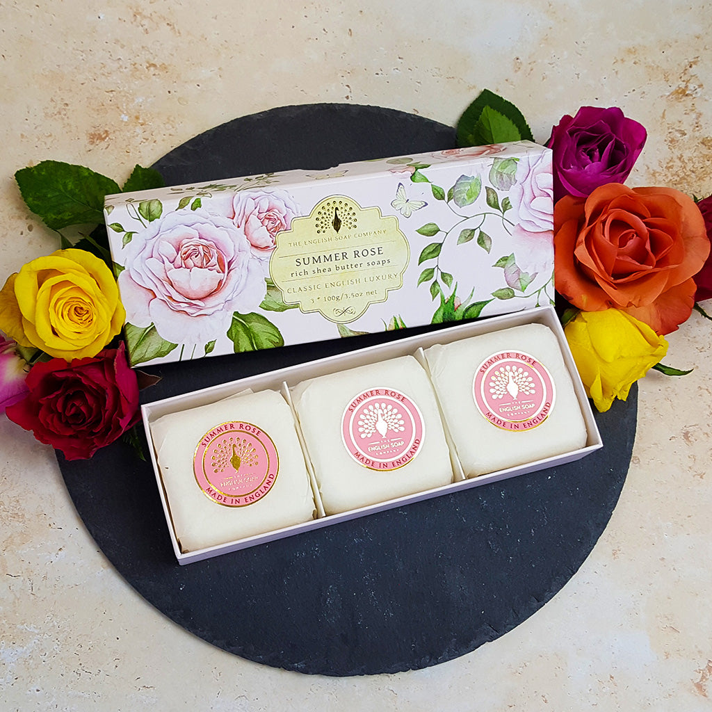 Summer Rose Triple Soap Gift Box