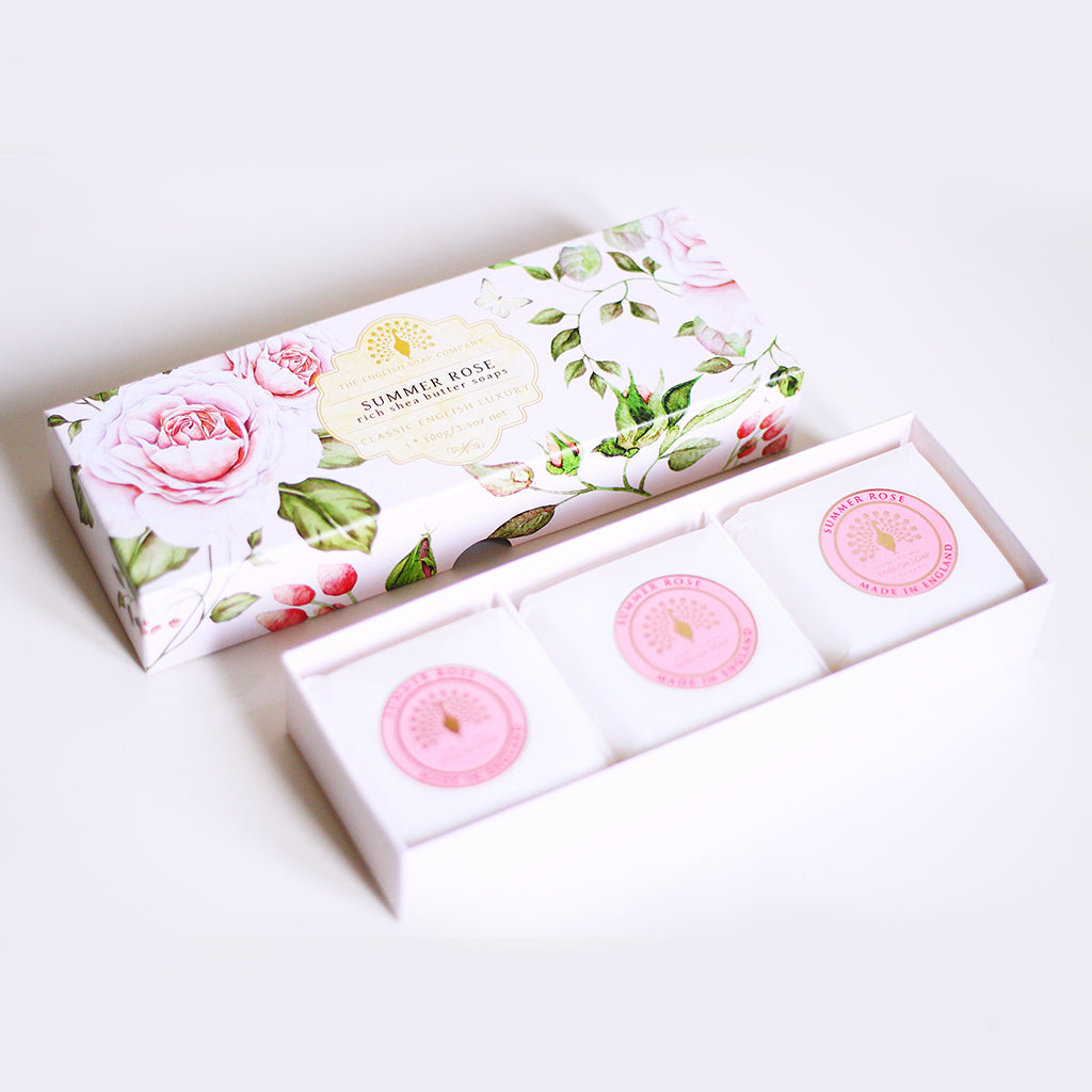 Summer Rose Triple Soap Gift Box