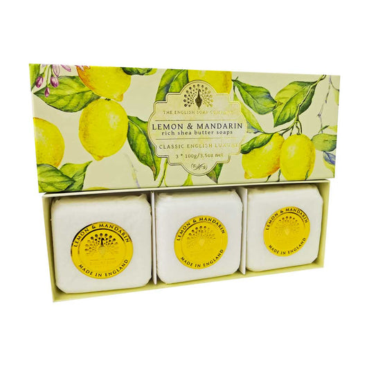 Lemon and Mandarin Triple Soap Gift Box