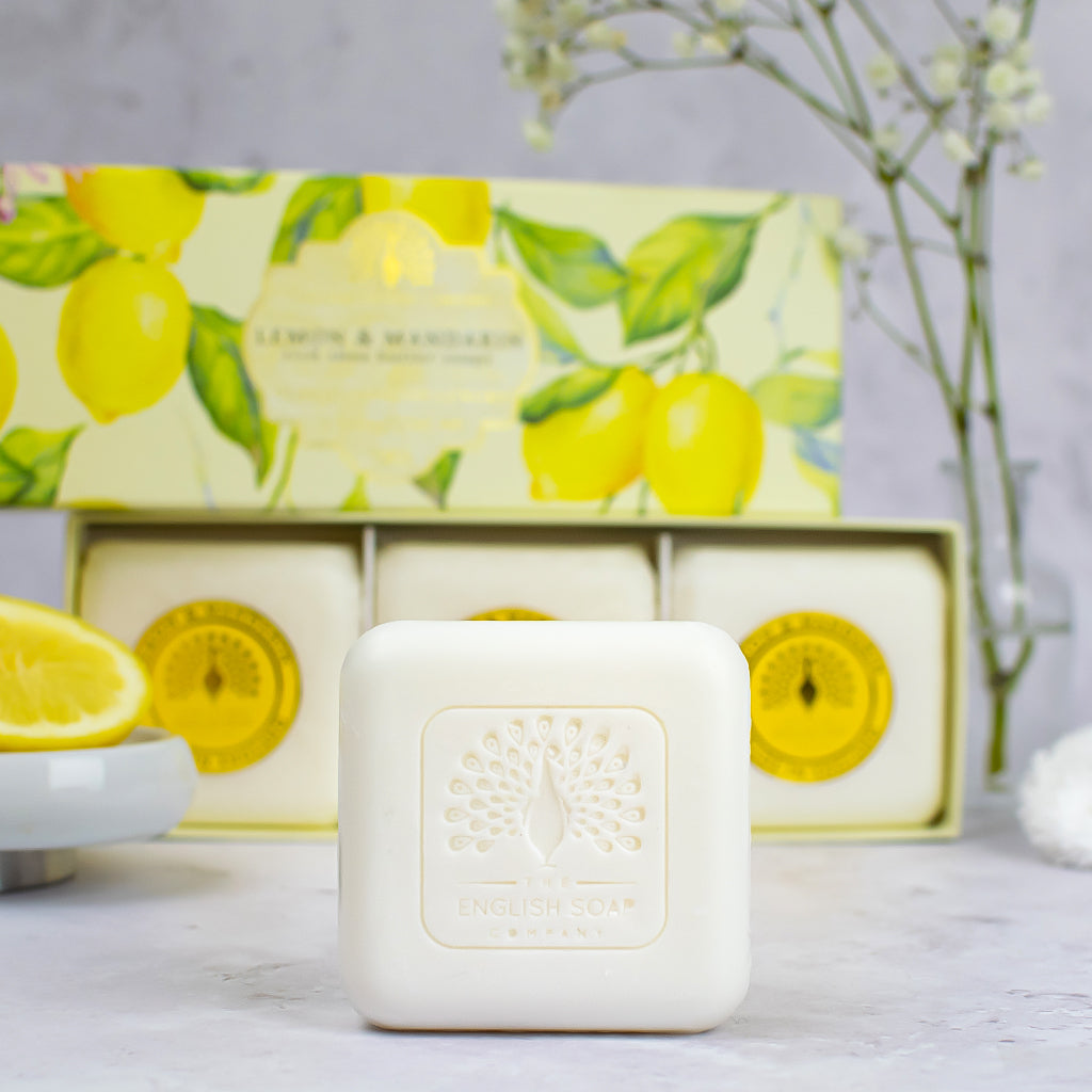 Lemon and Mandarin Triple Soap Gift Box