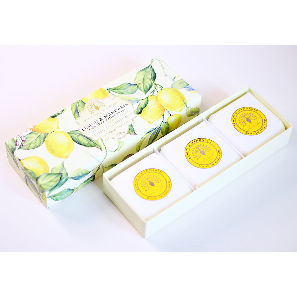 Lemon and Mandarin Triple Soap Gift Box