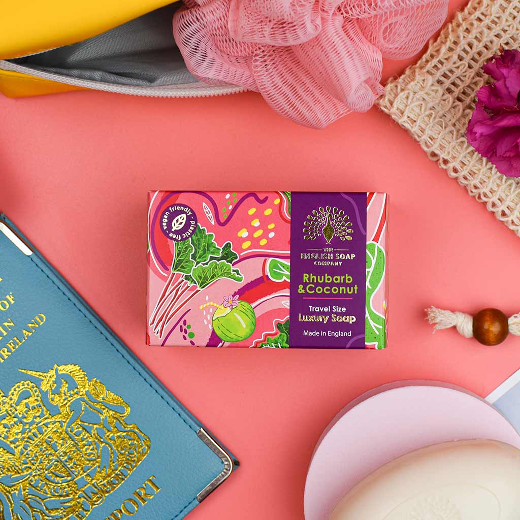 Travel Rhubarb and Coconut Mini Soap