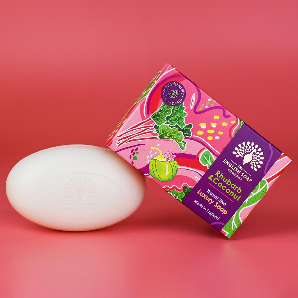 Travel Rhubarb and Coconut Mini Soap